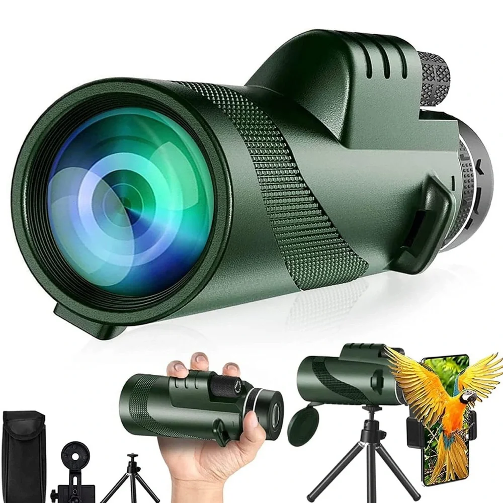 HD High Power Monocular Telescope 80x100